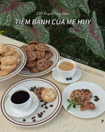Cookies socola, red,hạnh nhân